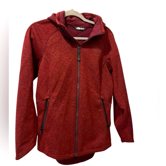 The North Face Red  jacket with Hood and High Collar.Size Medium - Picture 1 of 12